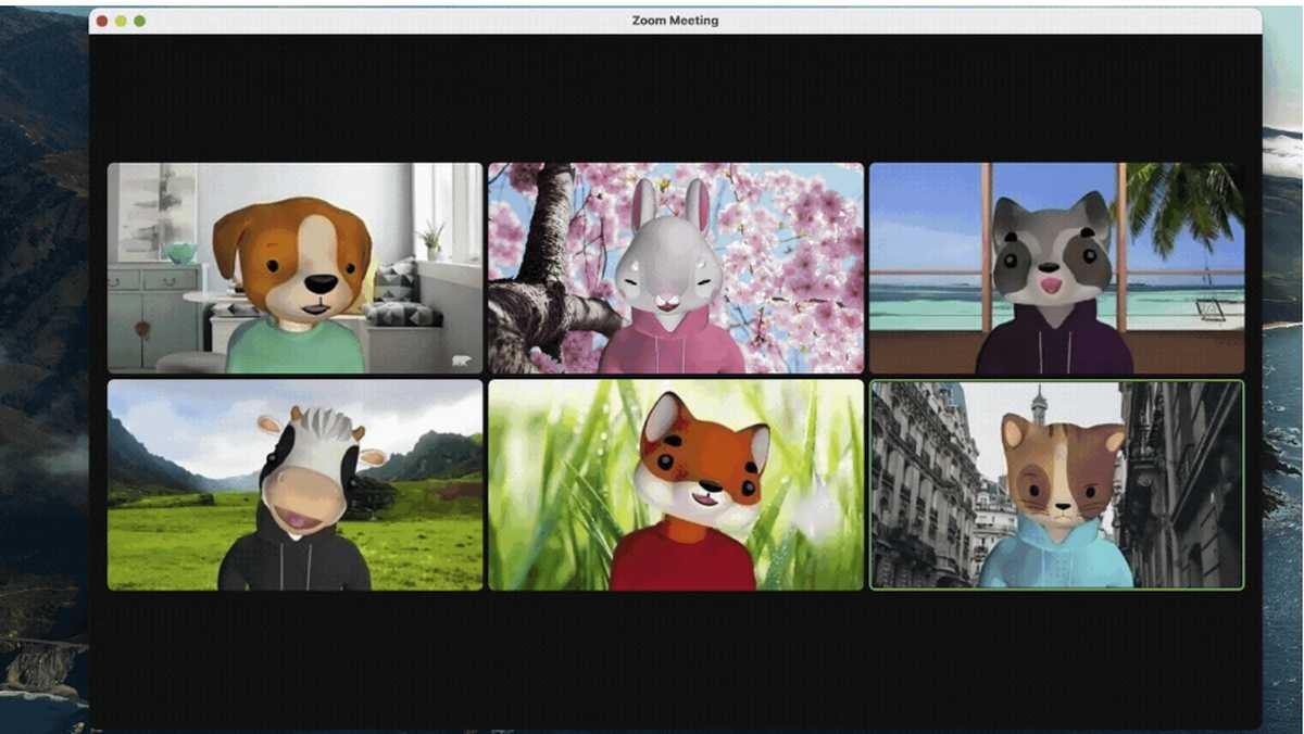 Ya puedes usar avatares de animales en las videollamadas con Zoom