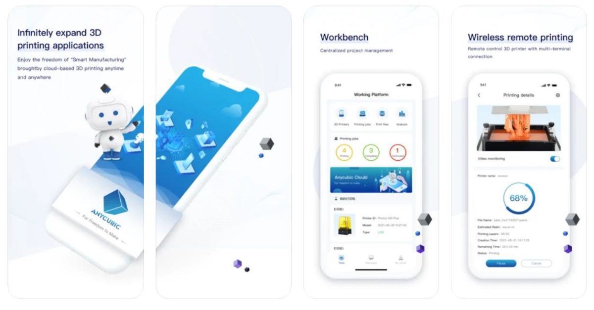 Anycubic Cloud y una cámara para ver la impresión por dentro de la impresora de resina