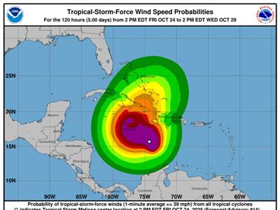 El Salvador enfrenta lluvias por tormenta tropical Melissa